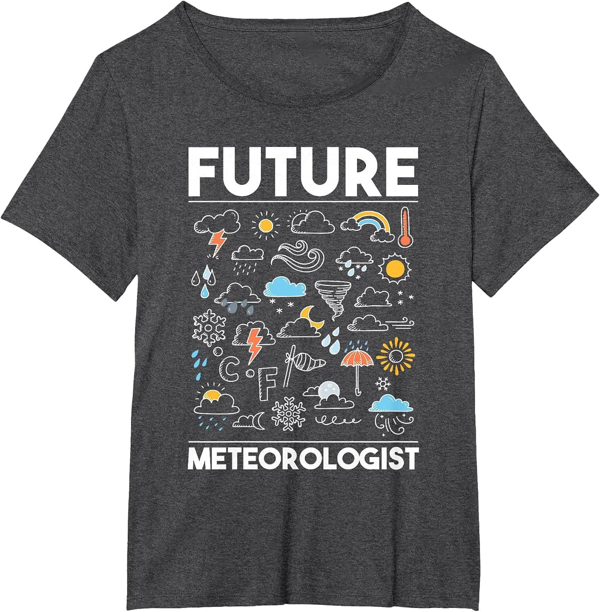 Future Meteorologist - Meteorology Weather Forecast Clouds T-Shirt - Dark Heather Grey