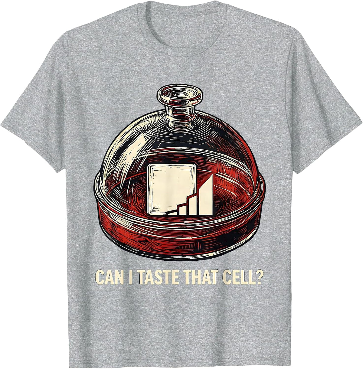 Men's Can I Taste That Cell Funny Periodic Table Science Teacher T-Shirt - Heather Grey
