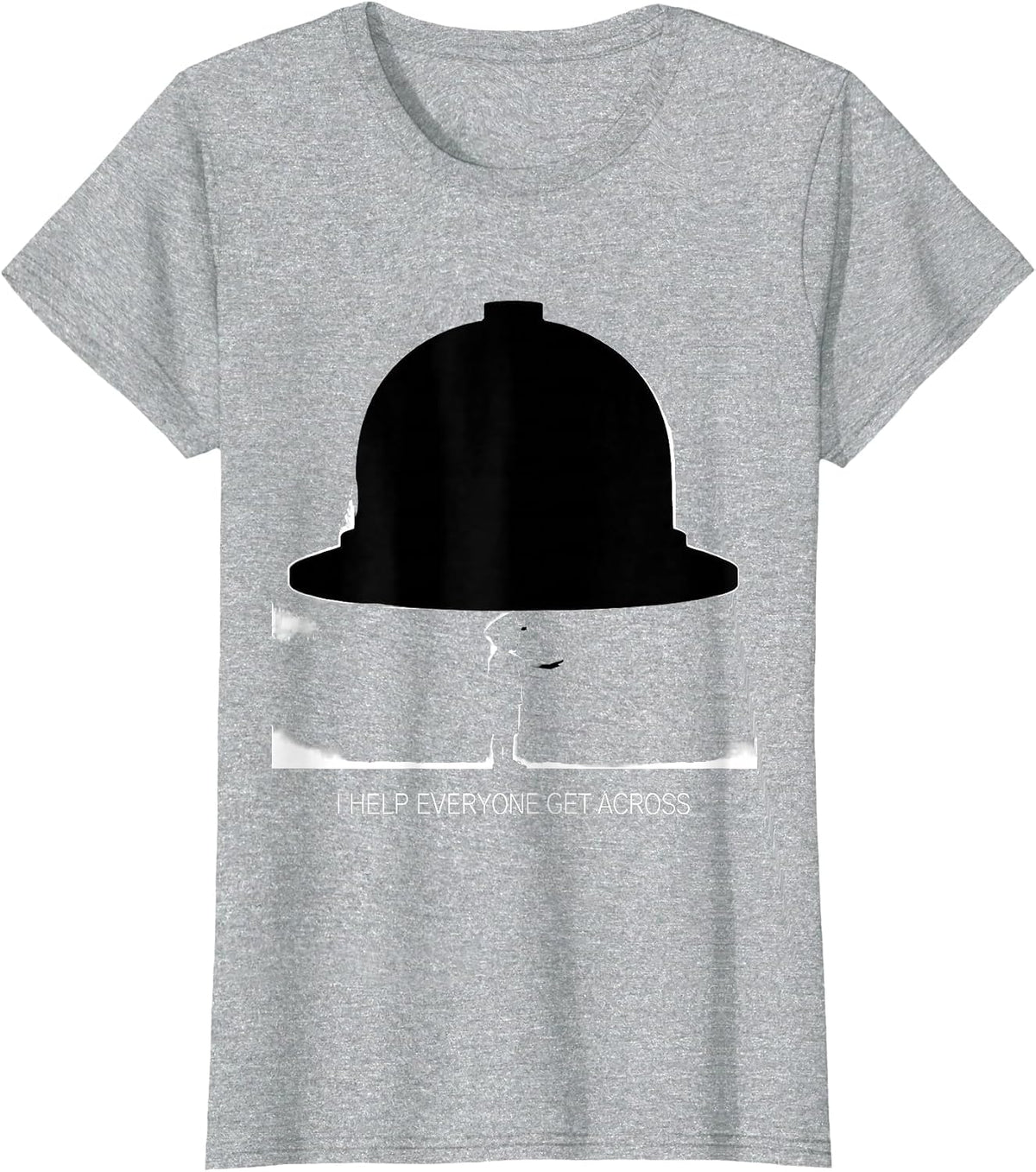 Women's I Help Everyone Get Across Playful Police Officer Kids T-Shirt - Heather Grey