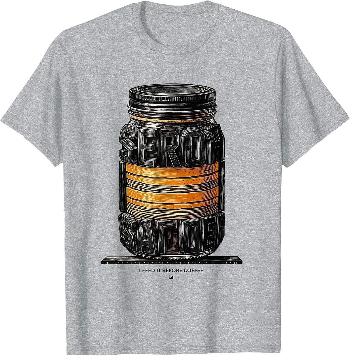 Men's I Feed It Before Coffee Funny Baker Sourdough Starter Gift T-Shirt - Heather Grey