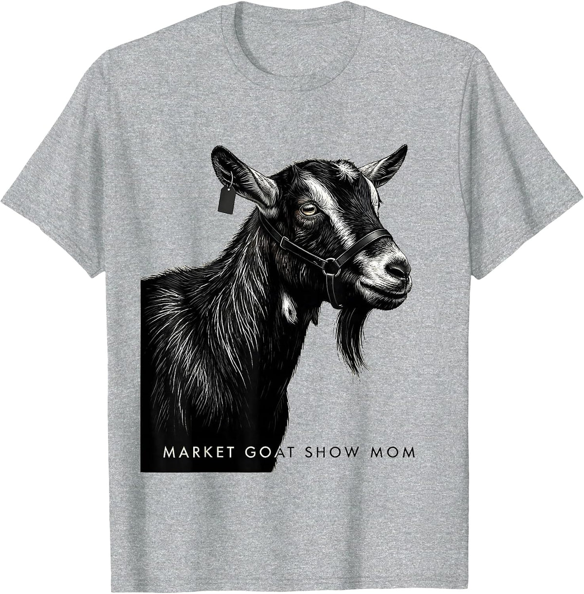 Men's Market Goat Show Mom Rustic Farm Pride Stock Show Mama T-Shirt - Heather Grey