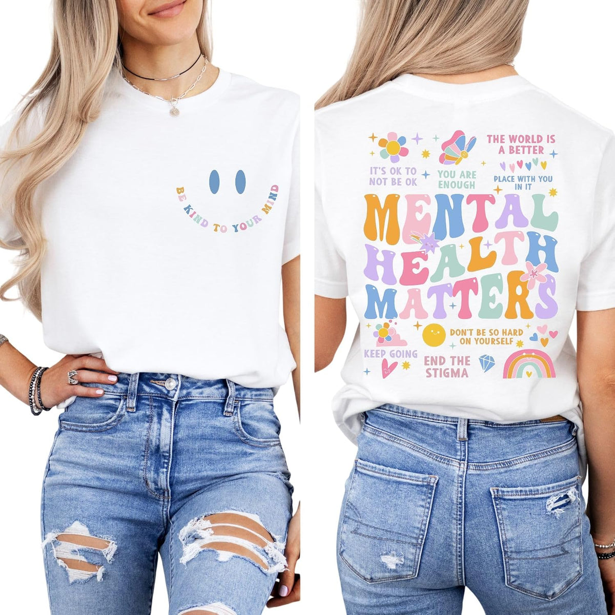 Mental Health Matters Shirt, Awareness Tee, Inspirational Therapist Tee - As Pictured