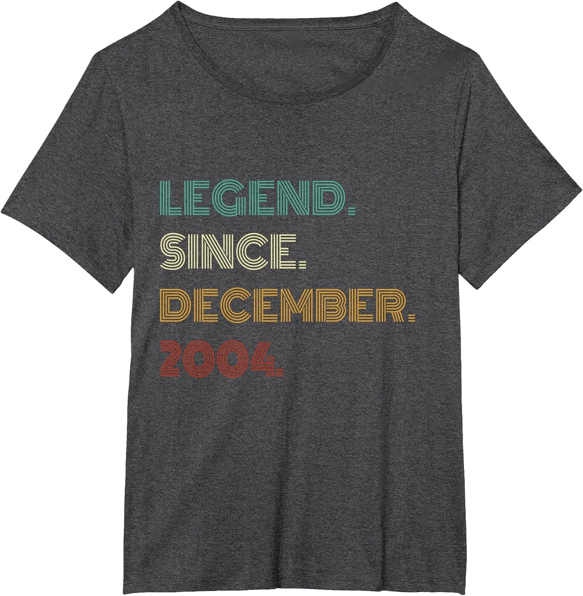 22 Years Old Legend Since December 2004 22nd Birthday T-Shirt - Dark Heather Grey
