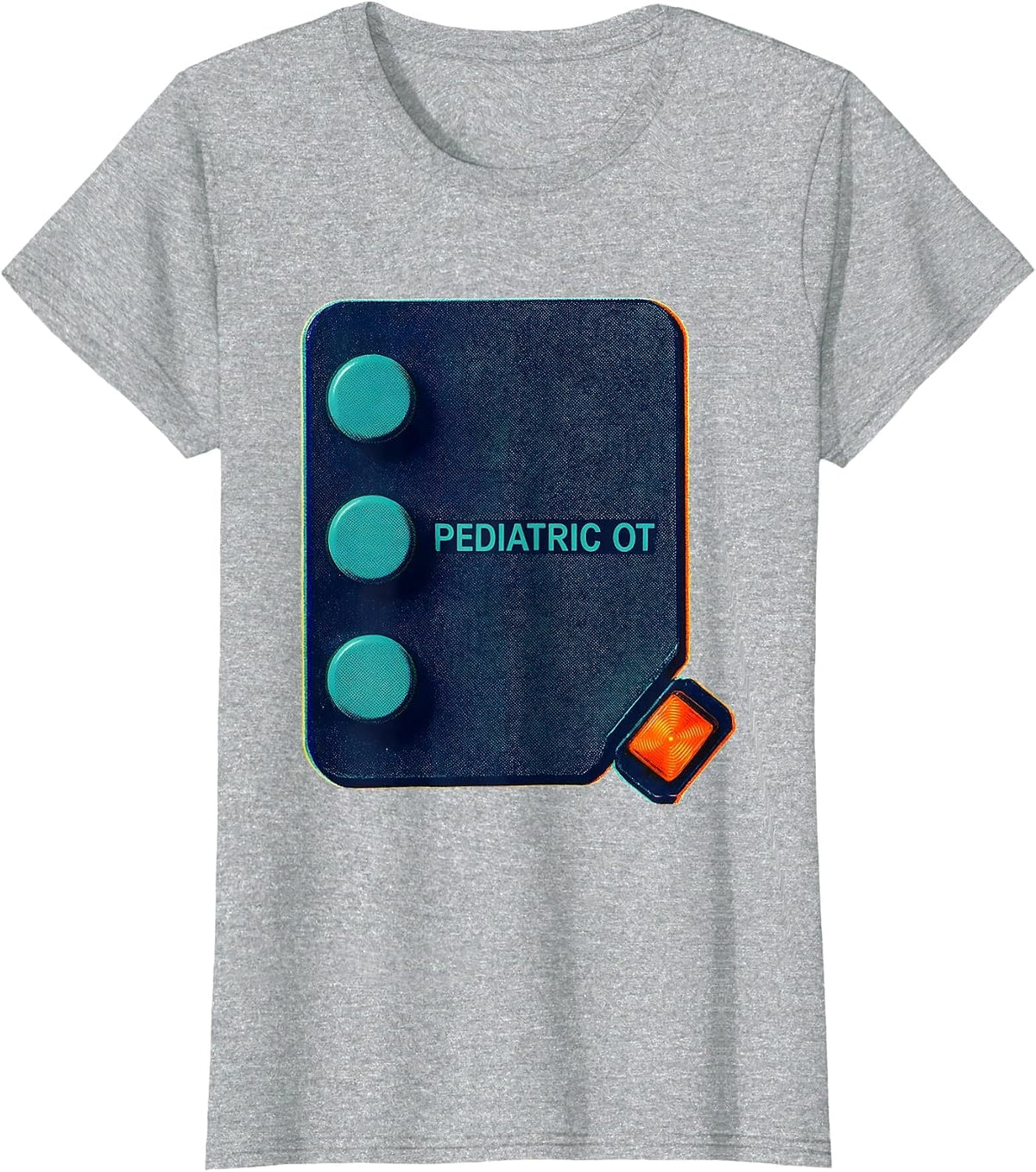 Pediatric OT Risograph Occupational Therapy Professional T-Shirt - Heather Grey