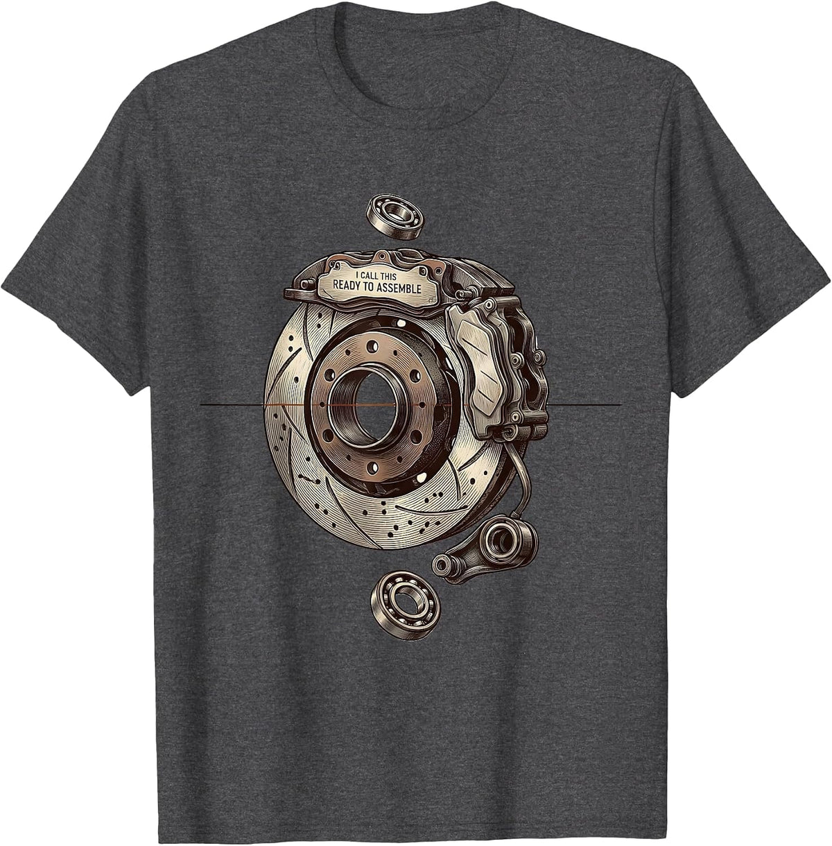 I Call This Ready To Assemble Funny Car Guy Mechanic T-Shirt - Dark Heather Grey