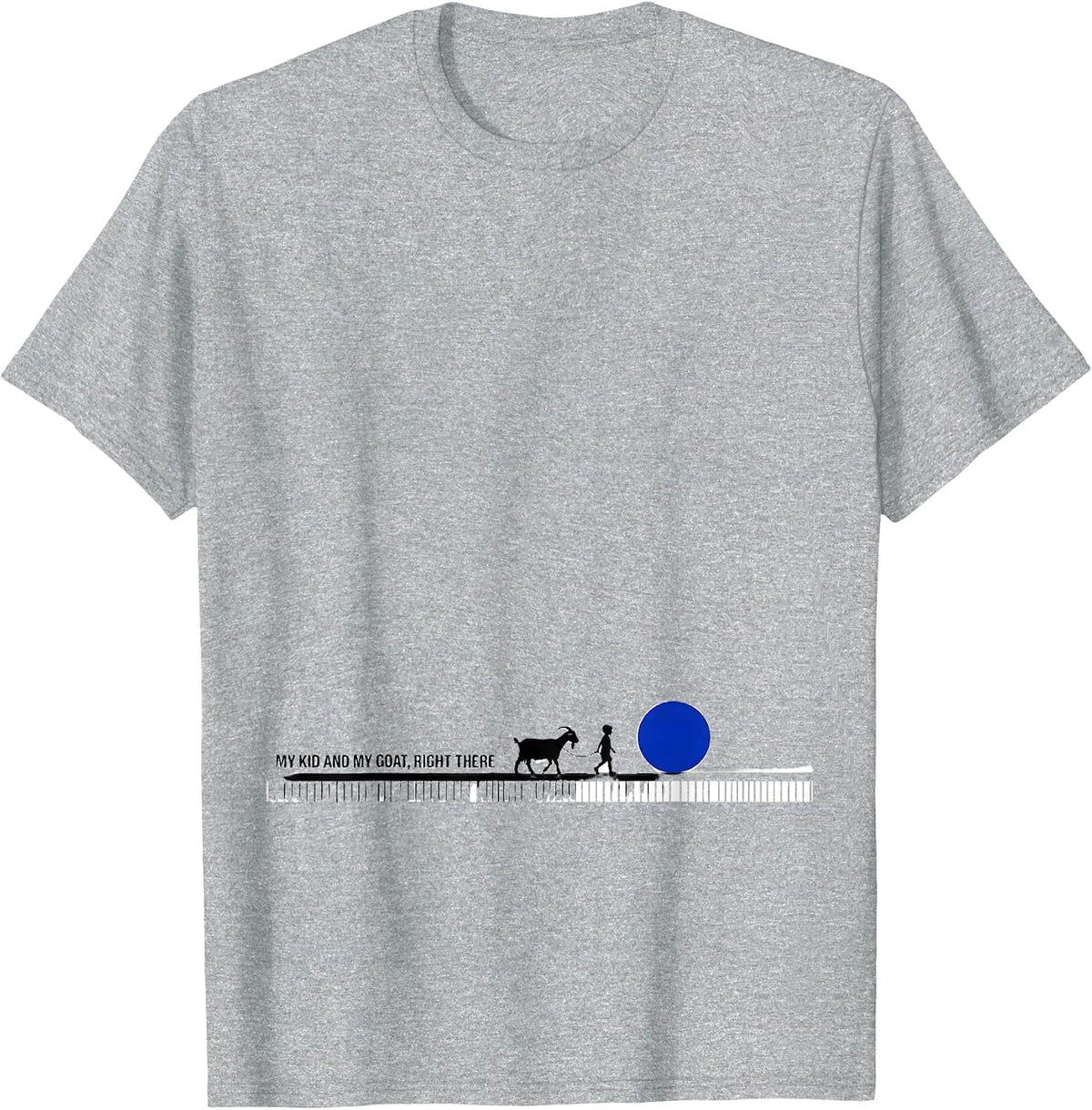 Men's My Kid And My Goat Right There Rustic Farm Show Mom T-Shirt - Heather Grey