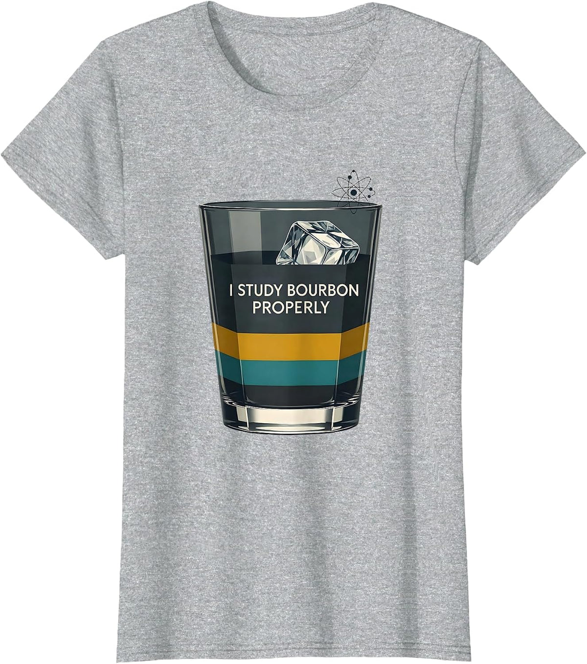 I Study Bourbon Properly Funny Bourbon Lover Drinking Humor T-Shirt - Heather Grey