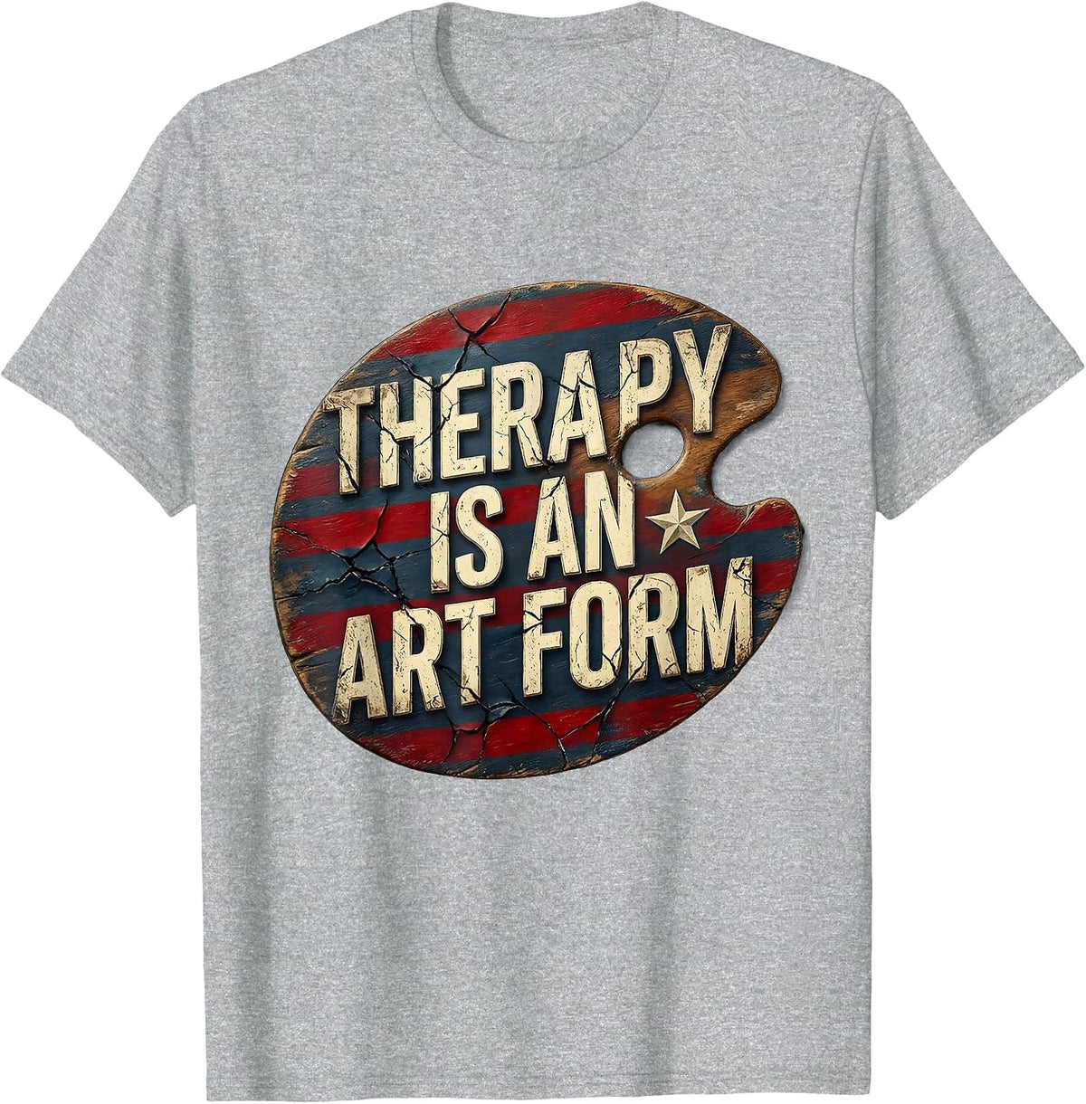 Men's Therapy Is An Art Form Occupational Therapy Design T-Shirt - Heather Grey