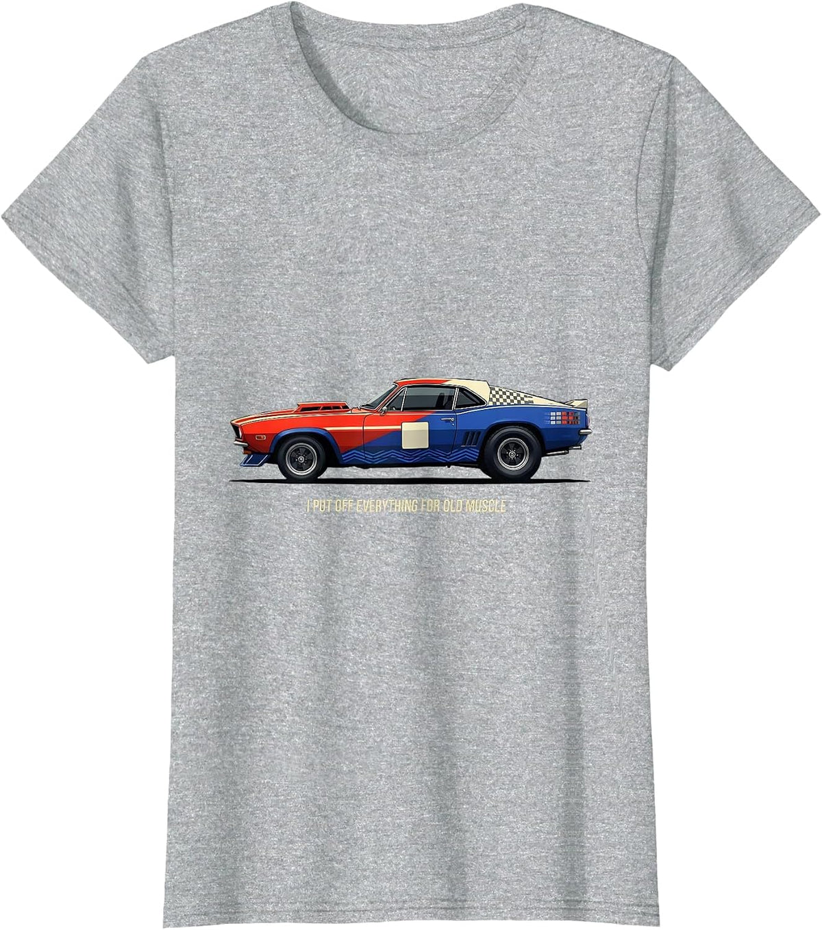 Women's I Put Off Everything For Old Muscle Racing Livery Classic T-Shirt - Heather Grey