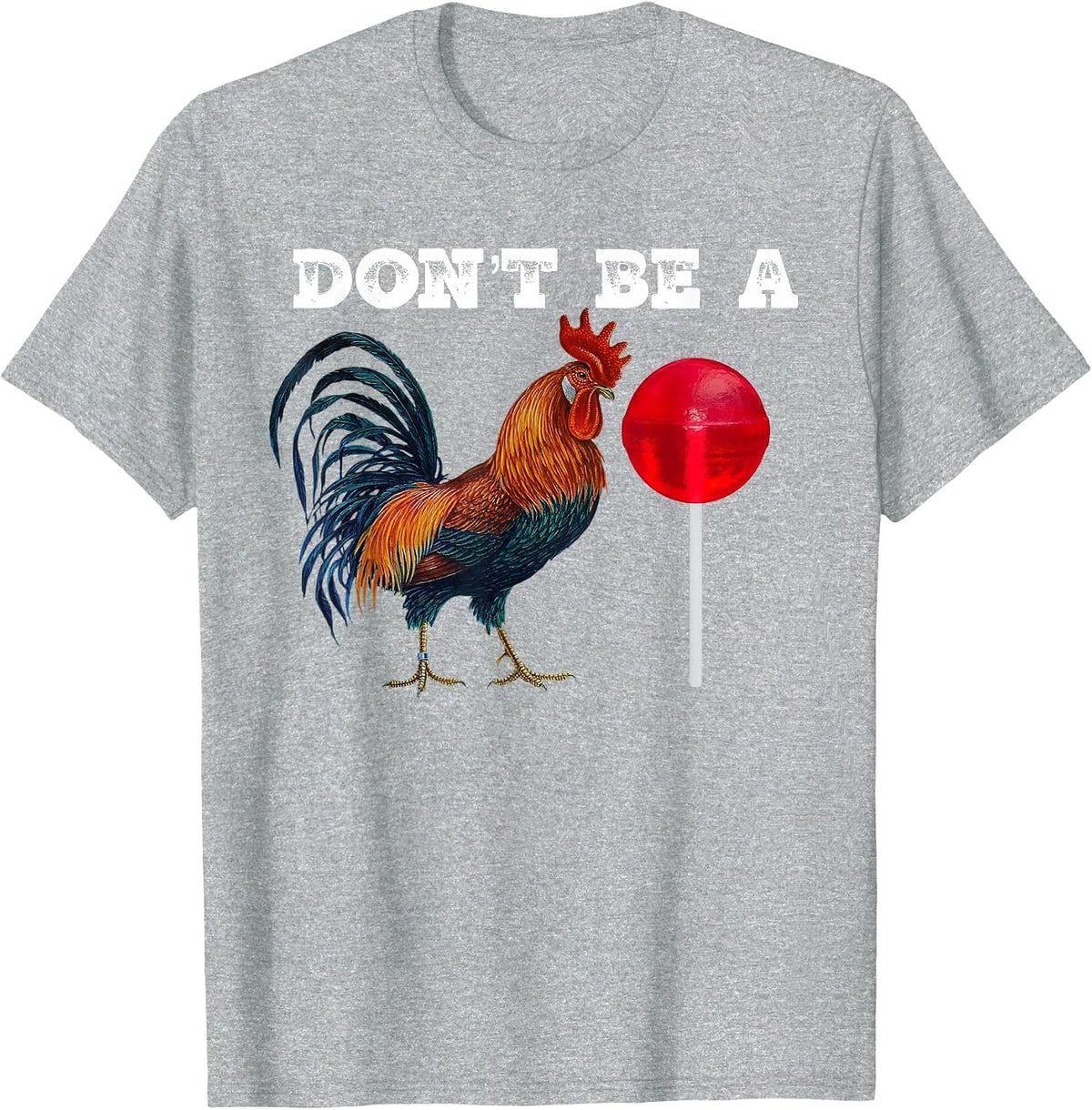 #Premium Rooster Lollipop T-Shirt - Heather Grey