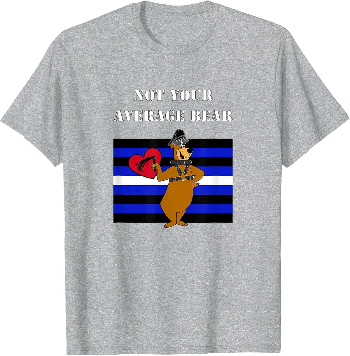 Not Your Average Bear - Leather Pride - Gay Pride T-Shirt - Heather Grey