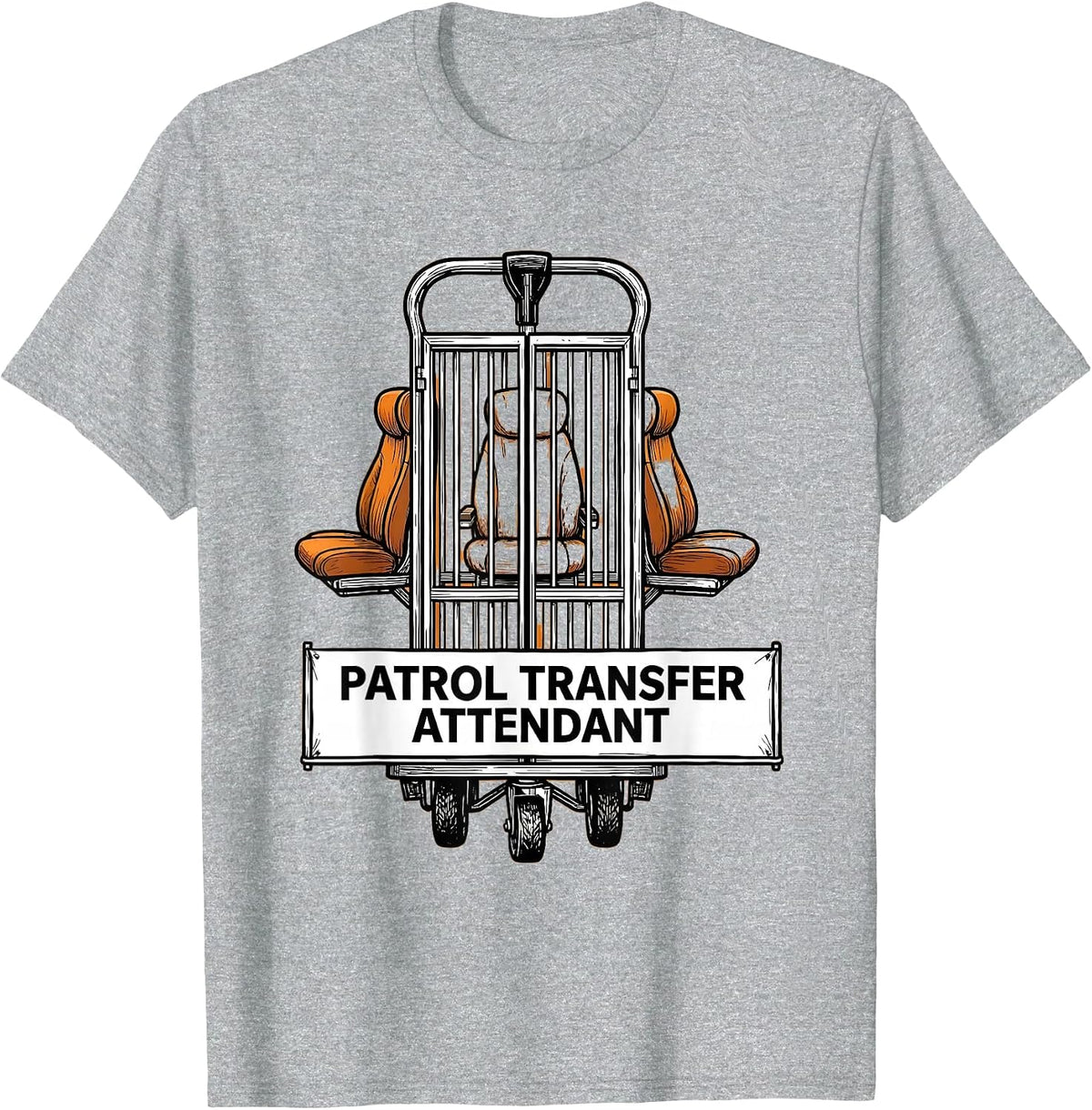 Men's Patrol Transfer Attendant Exploded View Technical Police T-Shirt - Heather Grey