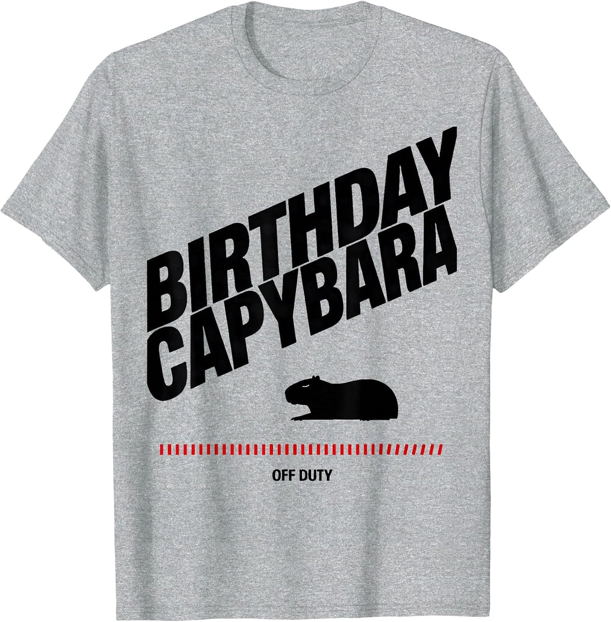 Men's Birthday Capybara Off Duty Funny Animal Meme Novelty T-Shirt - Heather Grey