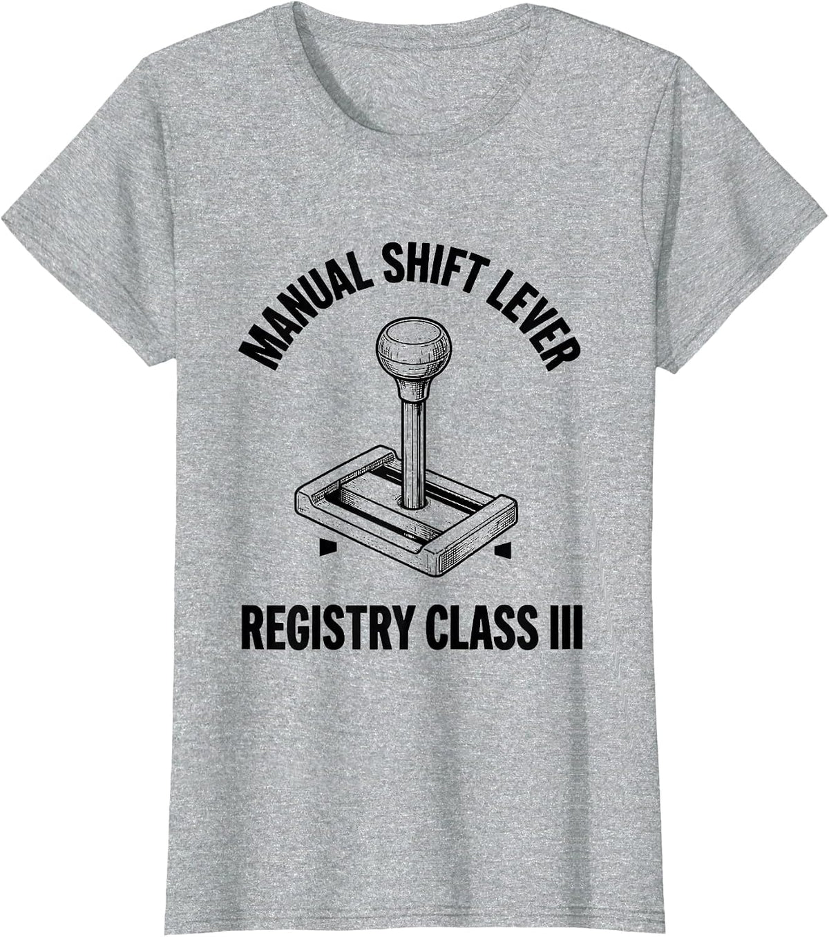 Women's Manual Shift Lever Registry Class III Car Guy T-Shirt - Heather Grey