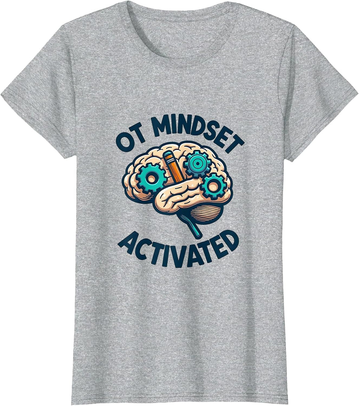 OT Mindset Activated Occupational Therapy Design T-Shirt - Heather Grey