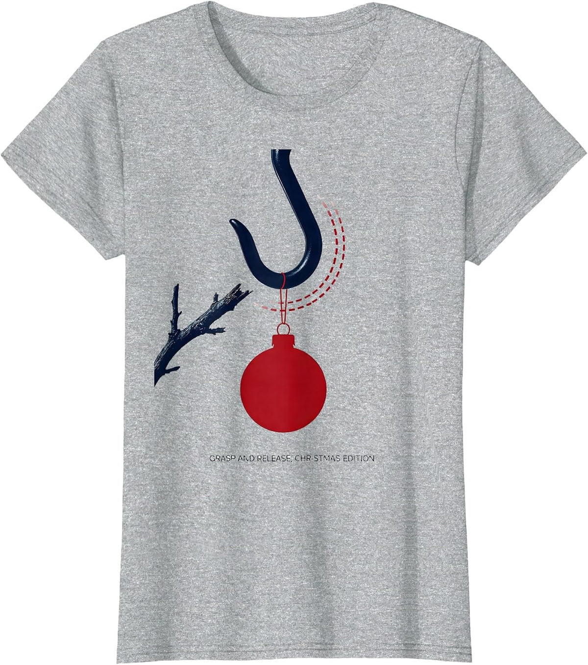 Women's Grasp And Release Christmas Edition Occupational Therapy OT T-Shirt - Heather Grey