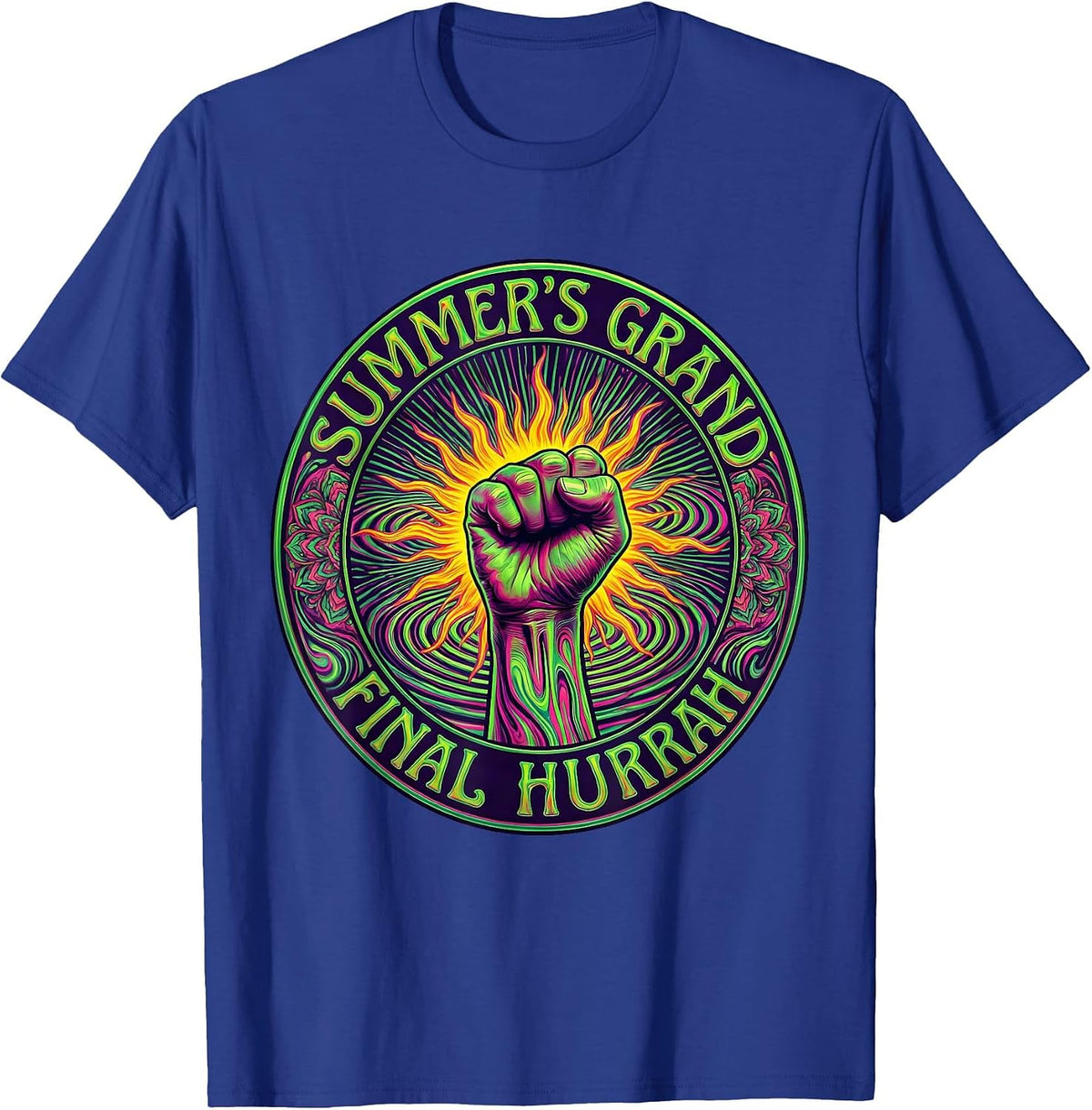 Summer's Grand Final Hurrah Labor Day Design T-Shirt - Royal Blue