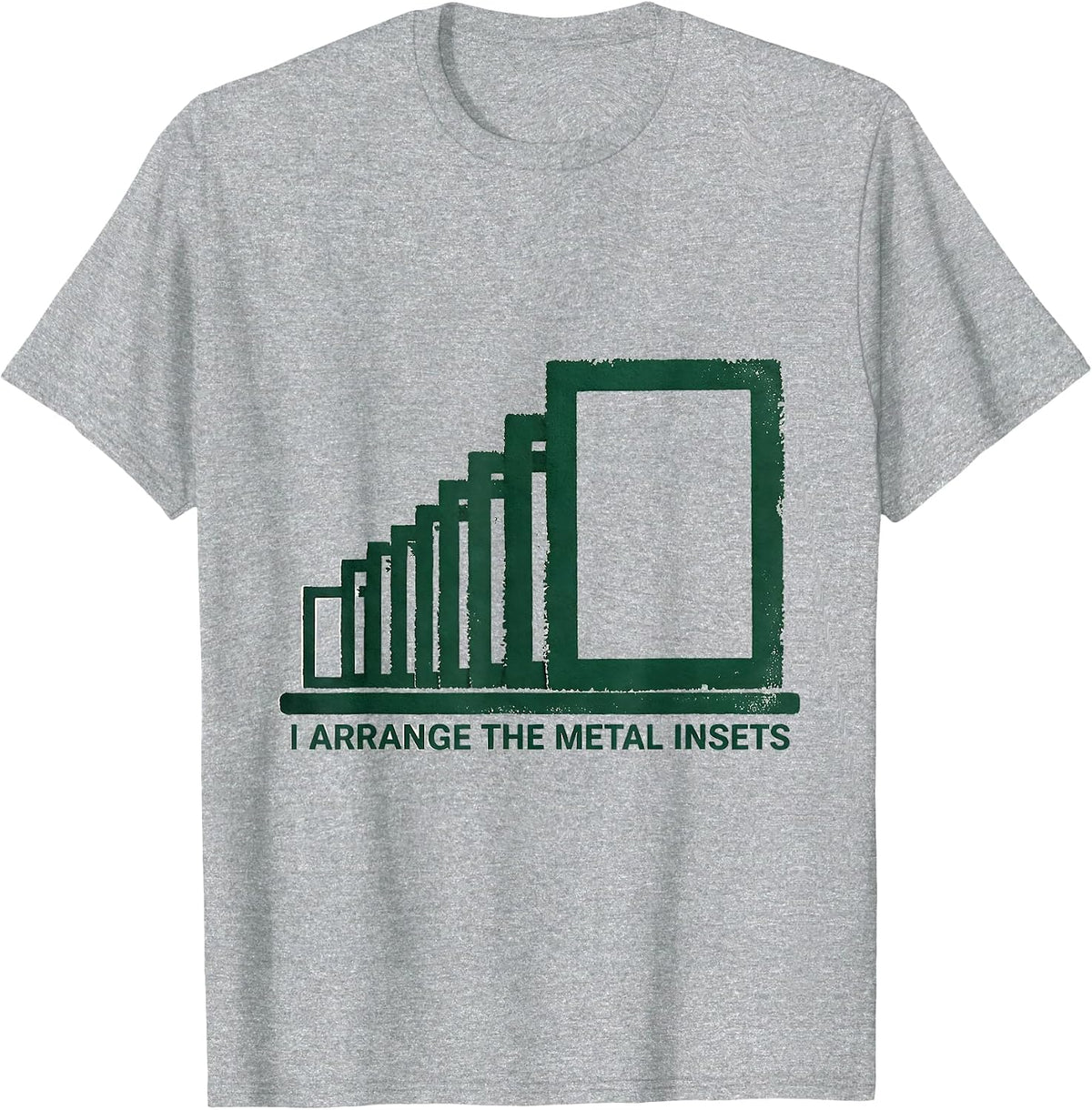 Men's I Arrange The Metal Insets Rubber Stamp Montessori Teacher T-Shirt - Heather Grey