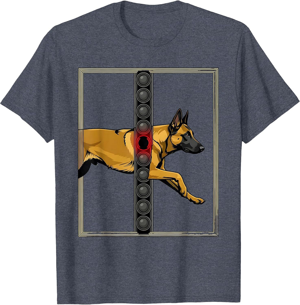 Belgian Malinois Dog Breed Pride Editorial Concept T-Shirt - Heather Blue