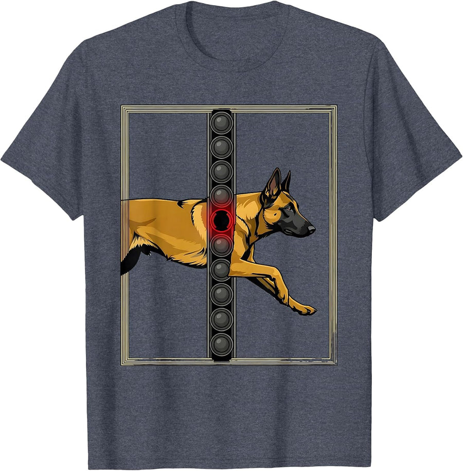Belgian Malinois Dog Breed Pride Editorial Concept T-Shirt - Heather Blue