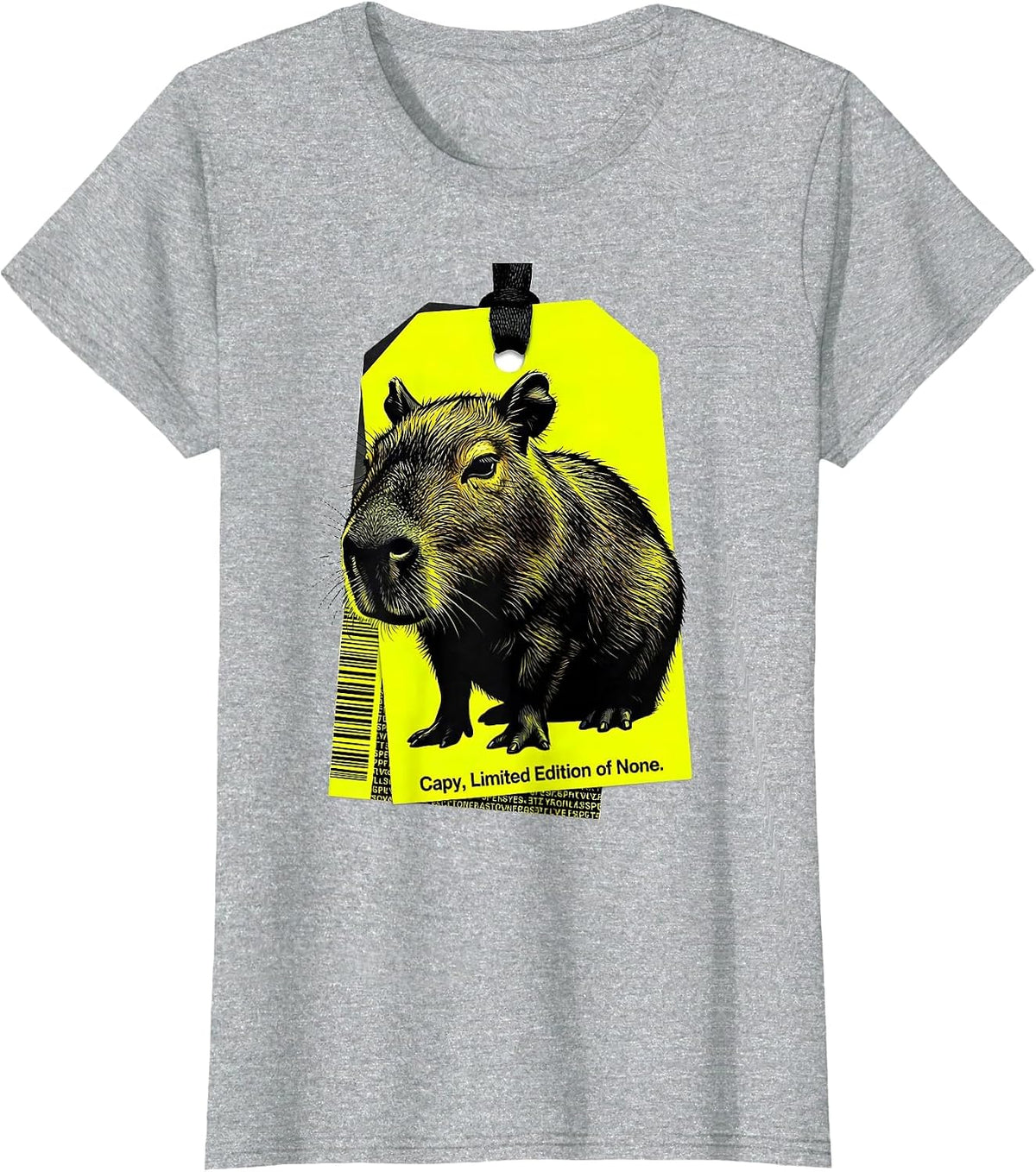 Capy Limited Edition of None Funny Capybara Meme Animal T-Shirt - Heather Grey
