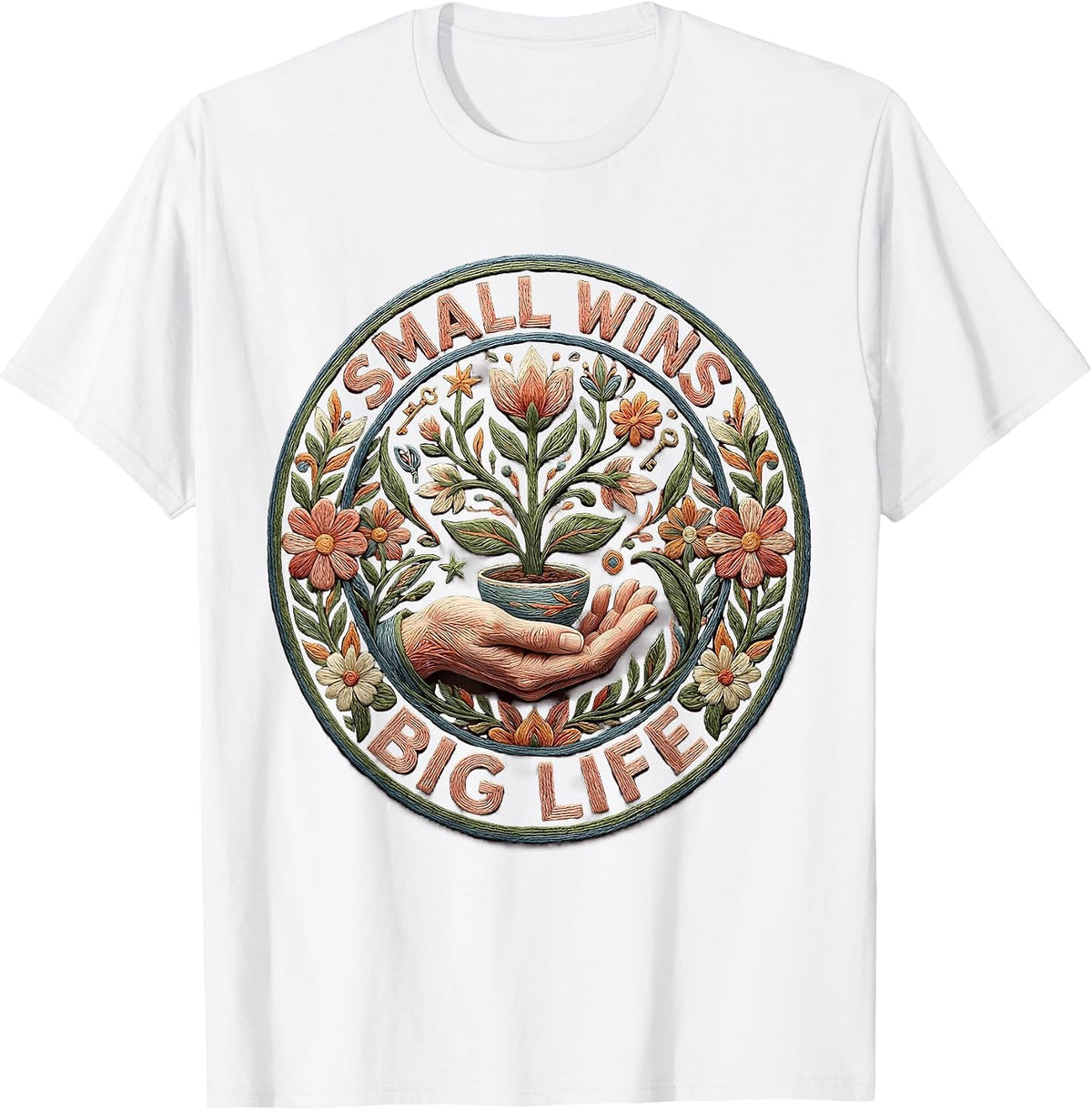 Small Wins Big Life Occupational Therapy Design T-Shirt - White