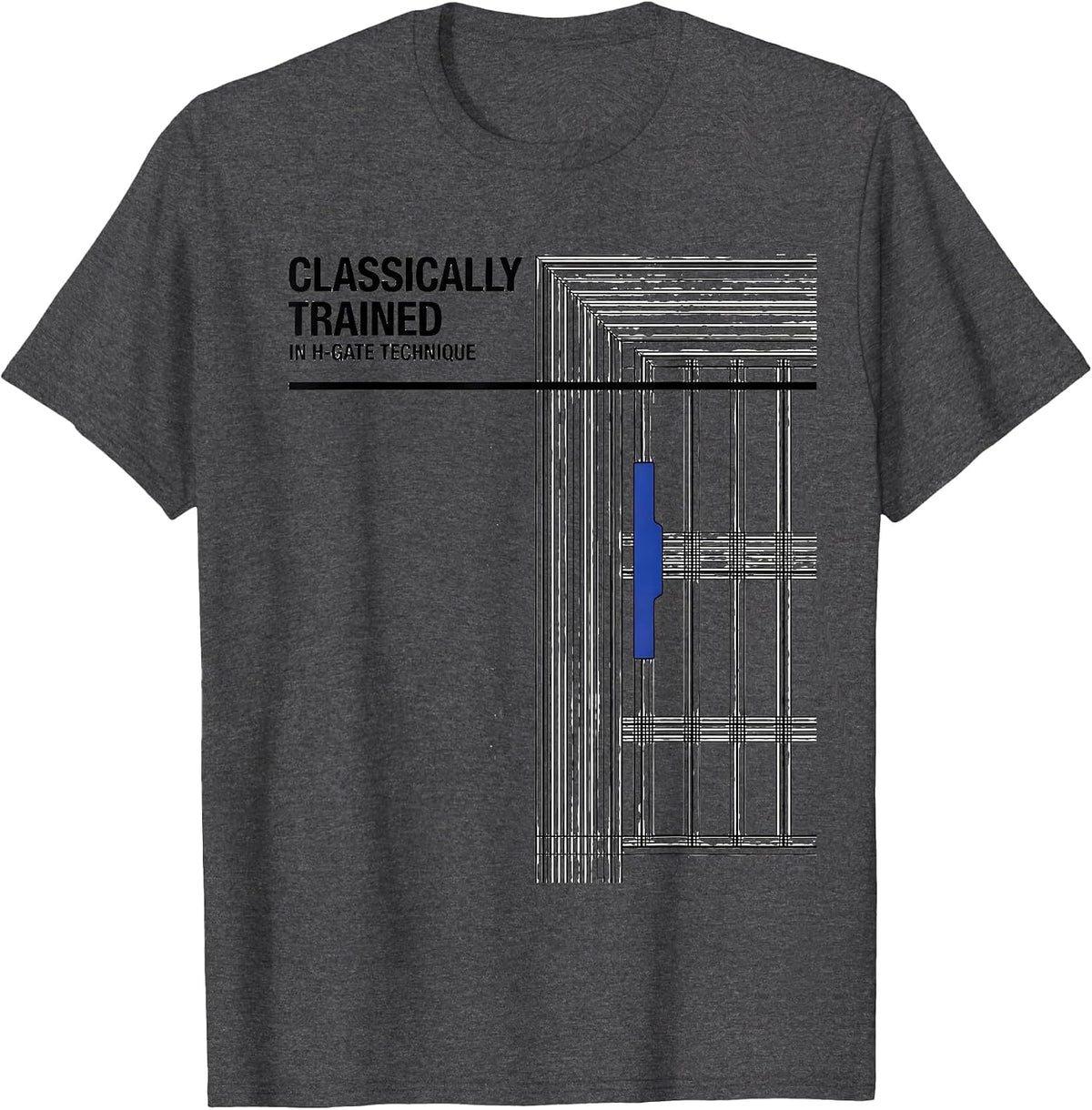 Classically Trained In H-Gate Technique Manual Car Guy T-Shirt - Dark Heather Grey