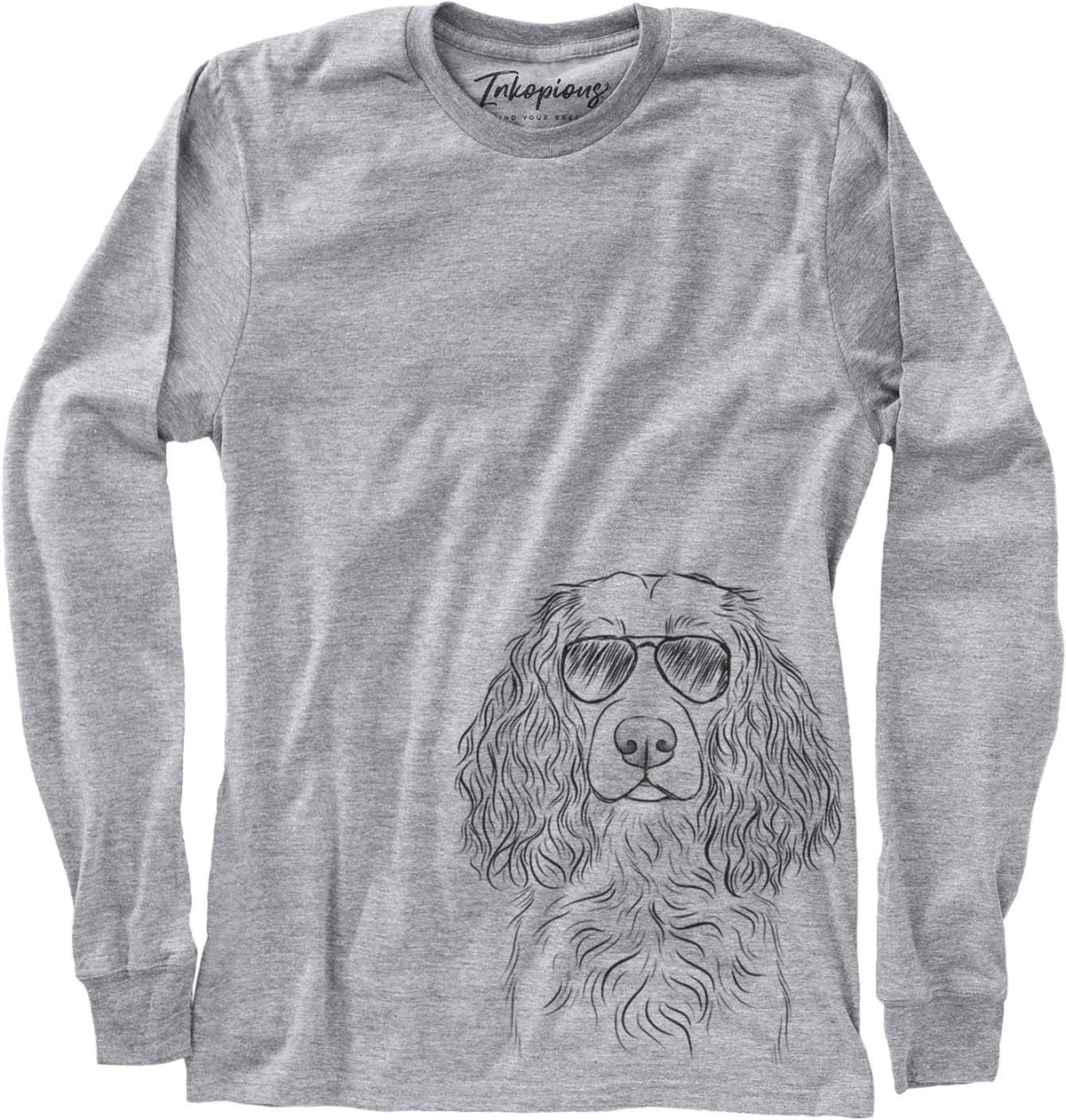 Aviator Landry the Boykin Spaniel Dog Triblend T-Shirt - Unisex Long Sleeve