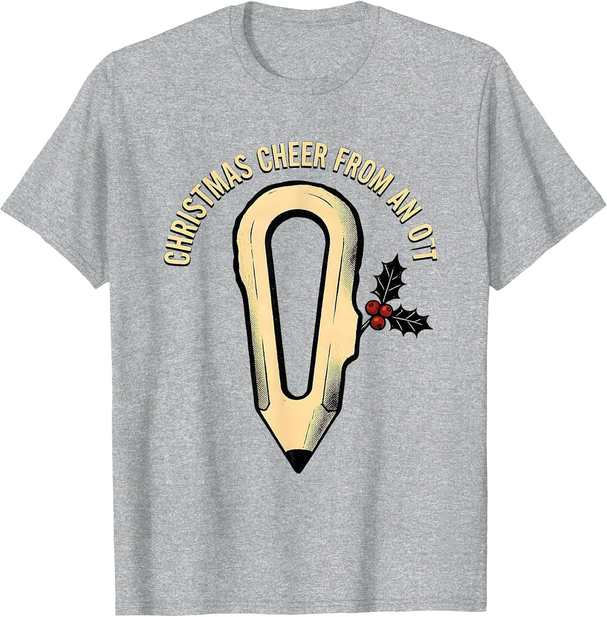Men's Christmas Cheer From An OT Occupational Therapy Workplace T-Shirt - Heather Grey