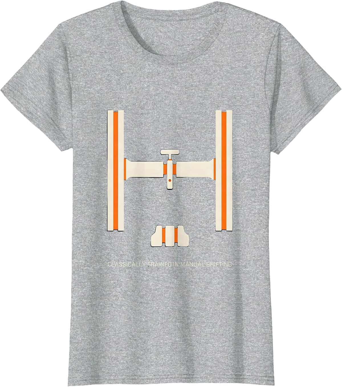 Women's Classically Trained In Manual Shifting Funny Car Guy T-Shirt - Heather Grey