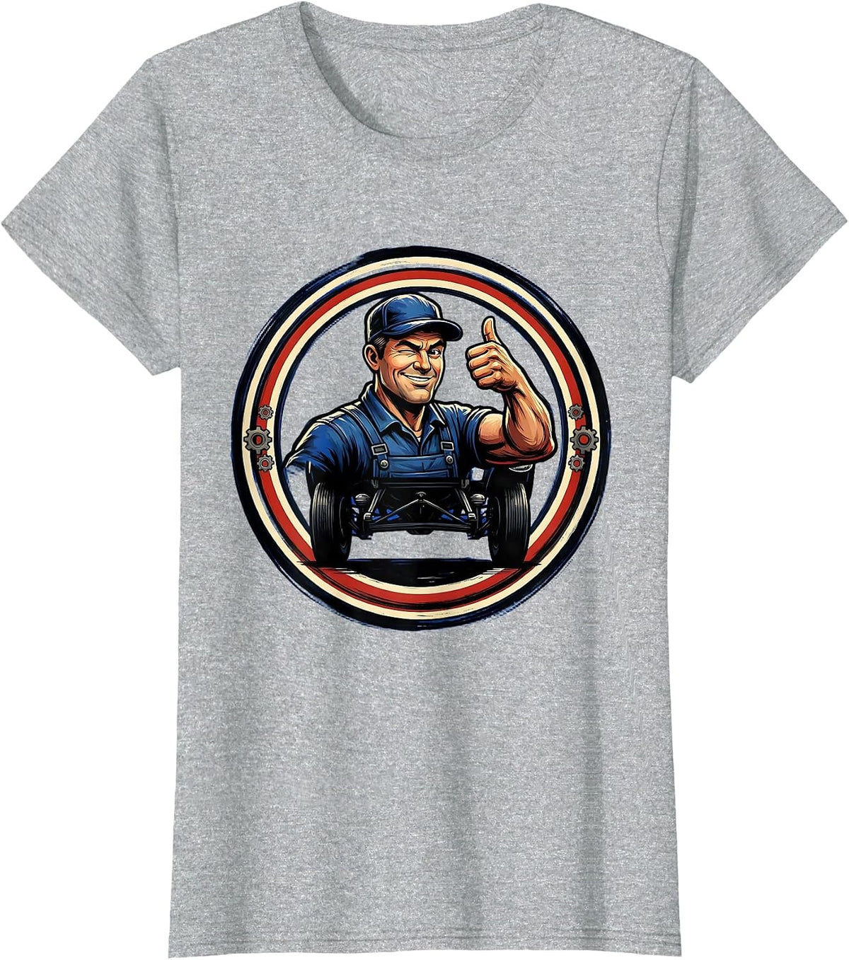 Women's I Cant But I Know A Guy Mechanic Design T-Shirt - Heather Grey