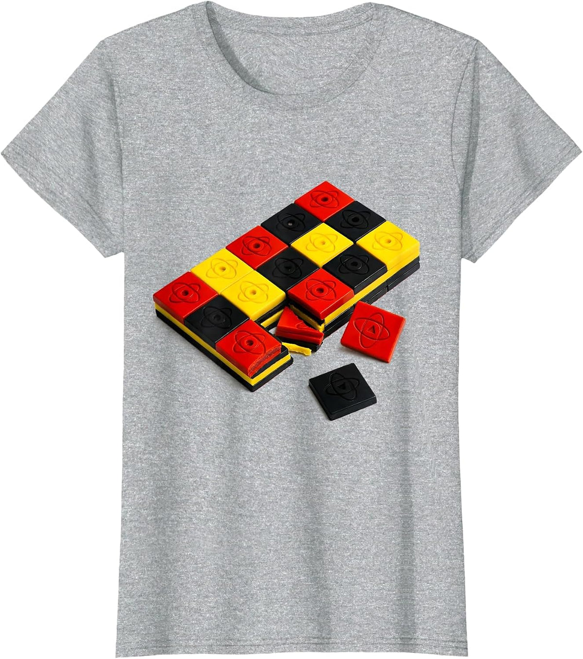 Can I Lick It Periodic Table Candy Bar T-Shirt - Heather Grey