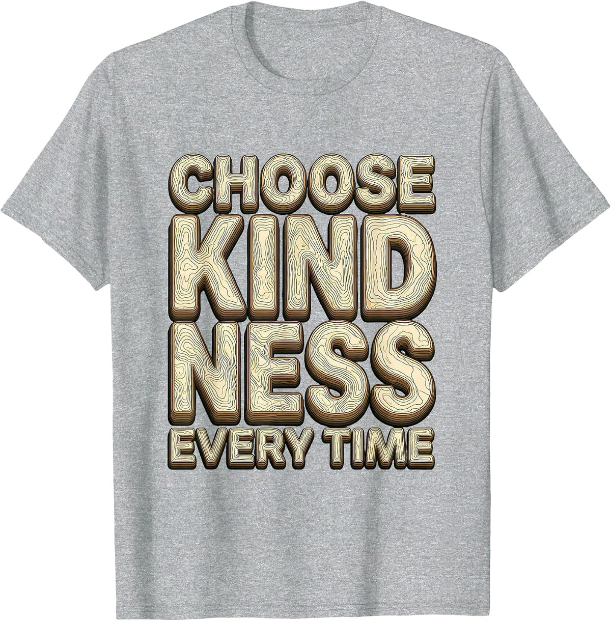 Men's Choose Kindness Every Time Anti Bullying Design T-Shirt - Heather Grey