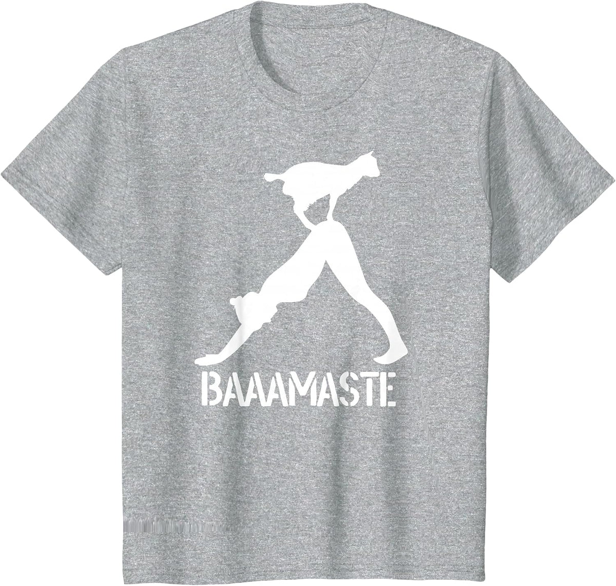 Funny Baamaste Goat Yoga T-Shirt - Heather Grey