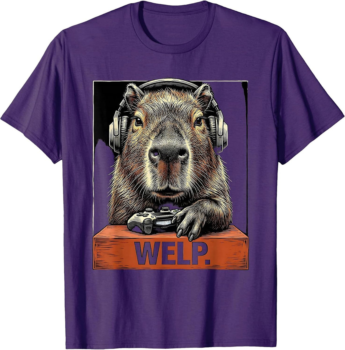 Welp Funny Capybara Gamer Meme Humor Video Games T-Shirt - Purple