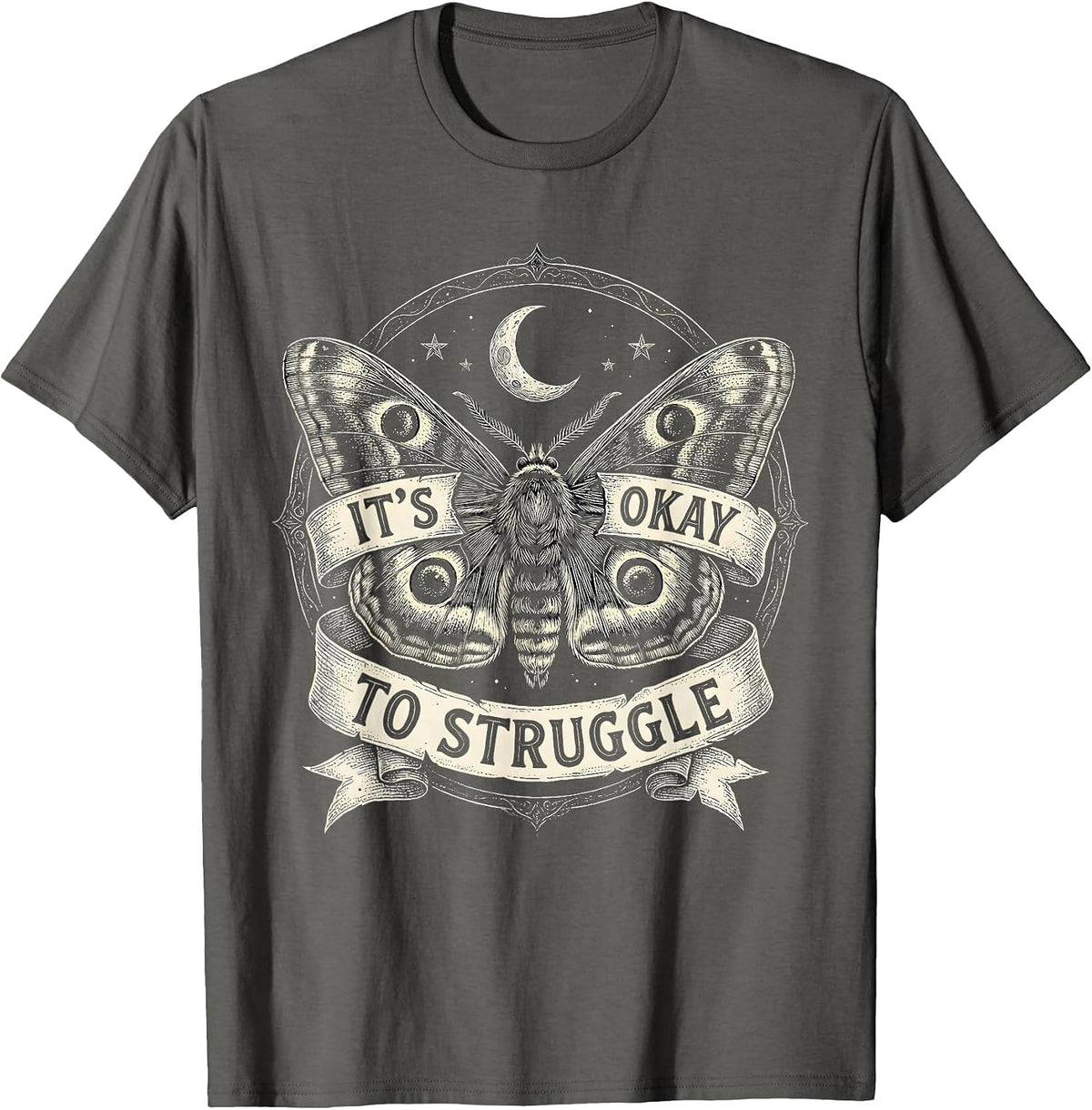 Men's It's Okay To Struggle Mental Health Matters Design T-Shirt - Asphalt Grey
