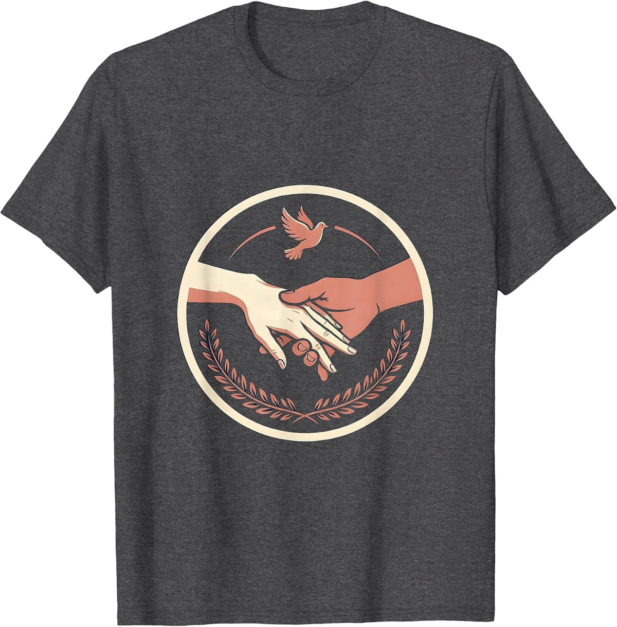 Occupational Therapy Hand Stretch Illustration T-Shirt - Dark Heather Grey