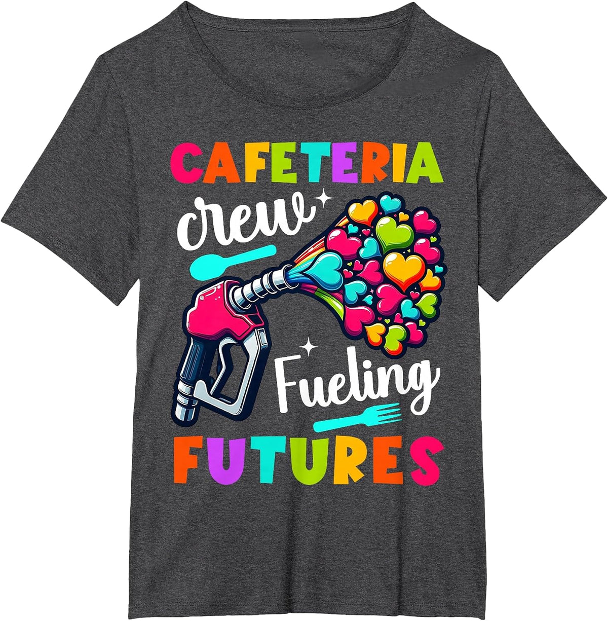 School Lunch Lady Squad a Food Fueling Future Cafeteria Crew T-Shirt - Dark Heather Grey