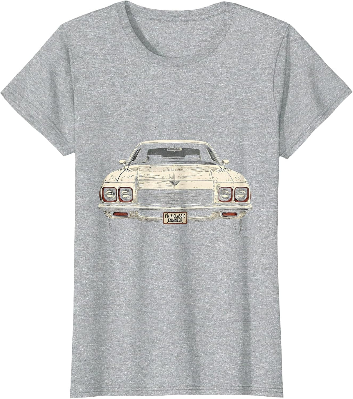 I'm A Classic Engineer Funny Grandpa Classic Car Guy T-Shirt - Heather Grey