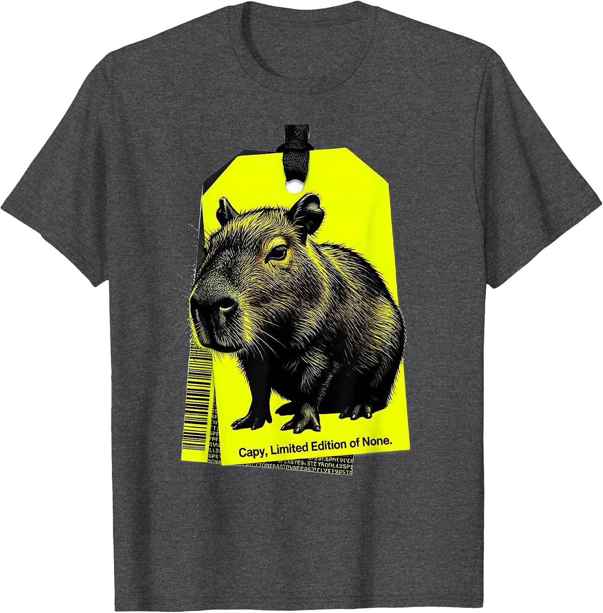 Capy Limited Edition of None Funny Capybara Meme Animal T-Shirt - Dark Heather Grey