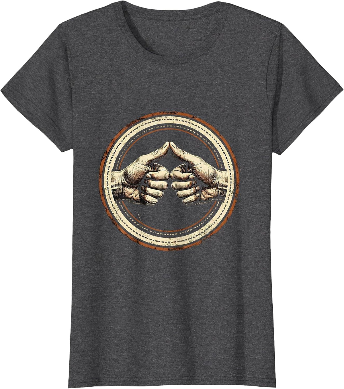 Women's Occupational Therapy Pinch Grip Exercise Illustration T-Shirt - Dark Heather Grey