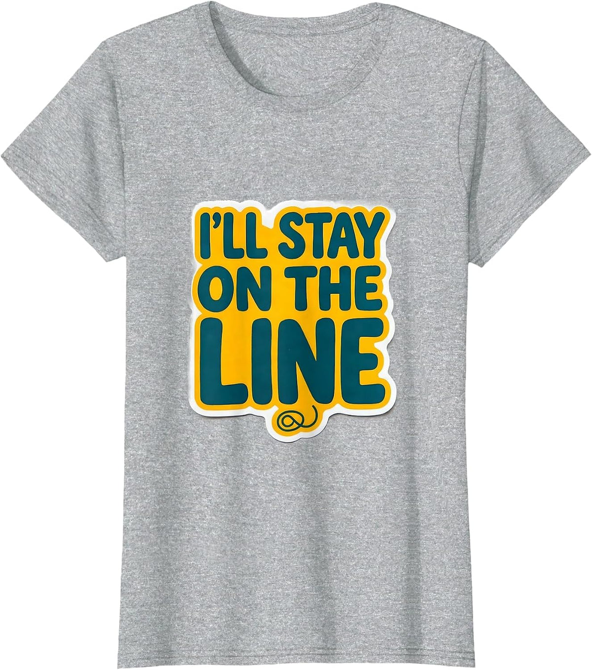Women's I'll Stay On The Line Funny Mental Health Counselor T-Shirt - Heather Grey