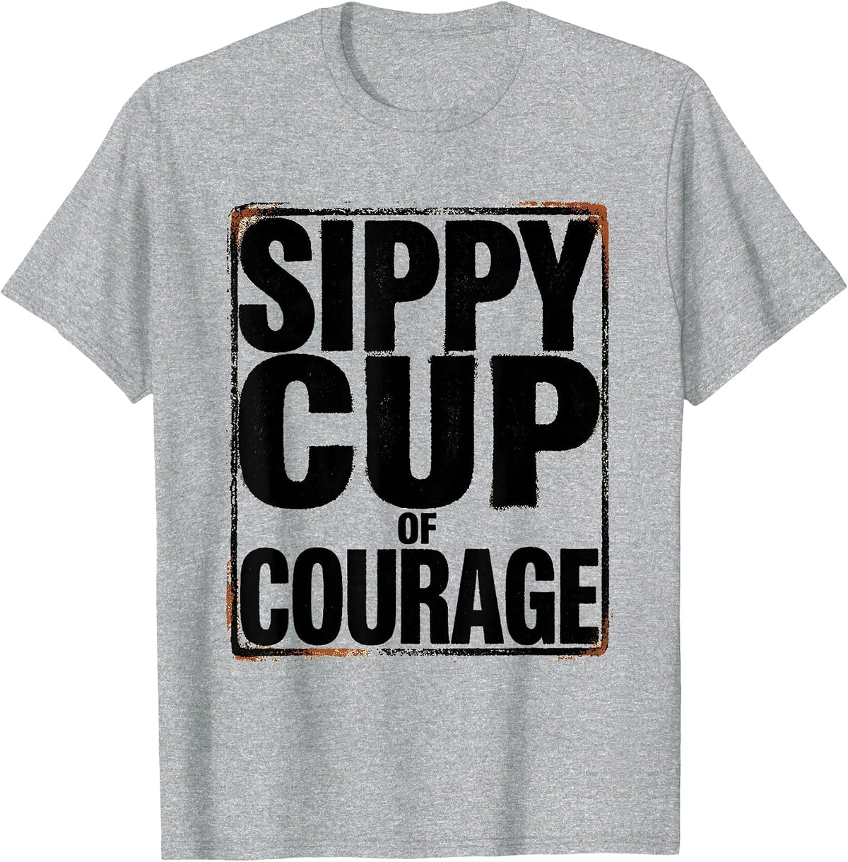 Men's Sippy Cup of Courage Preschool Teacher Design T-Shirt - Heather Grey
