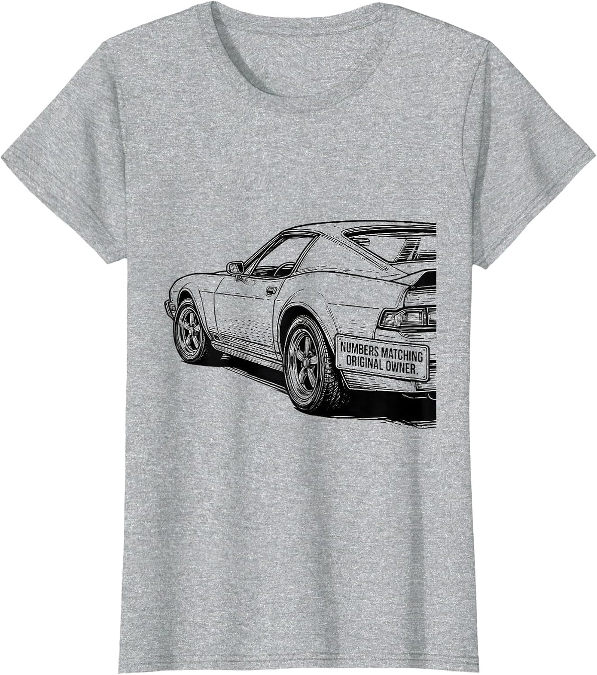 Numbers Matching Original Owner Funny Classic Car Guy T-Shirt - Heather Grey
