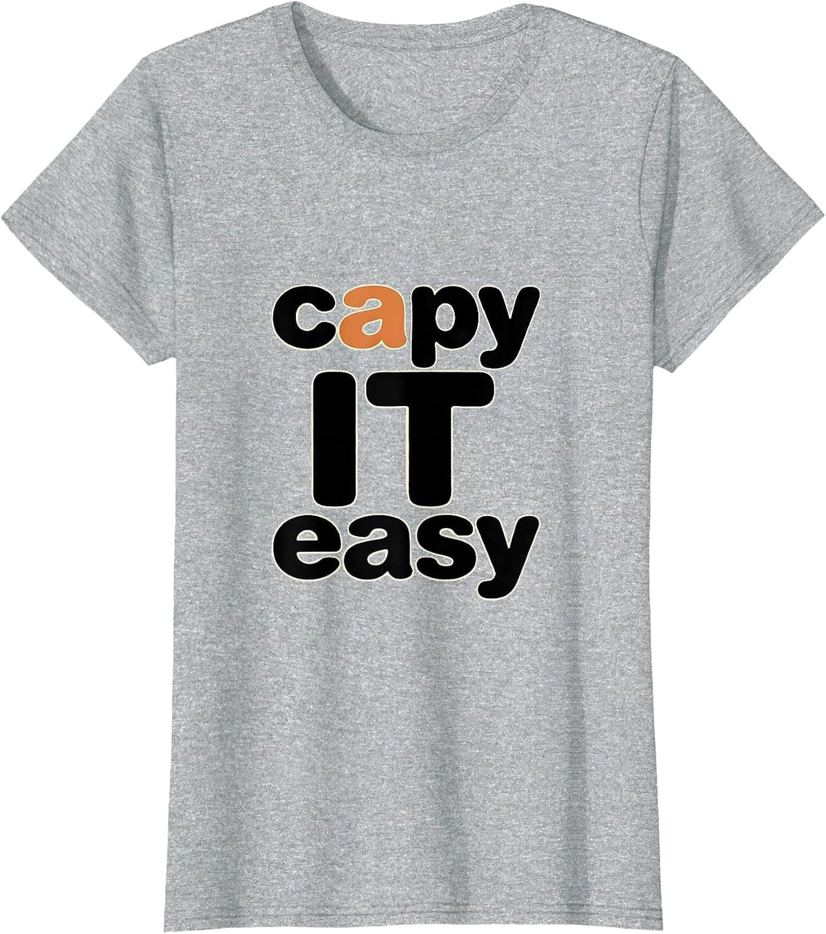 Women's capy it easy Funny Capybara Gamer Kawaii Humor T-Shirt - Heather Grey