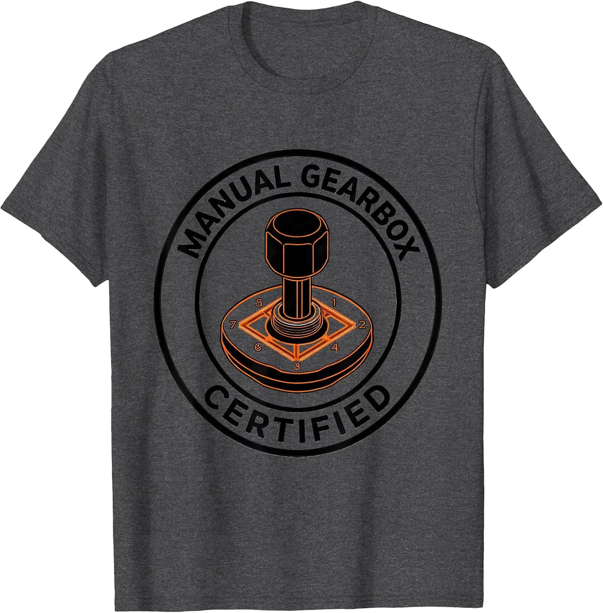 Men's Manual Gearbox Certified Car Guy Stick Shift Driver Gift T-Shirt - Dark Heather Grey