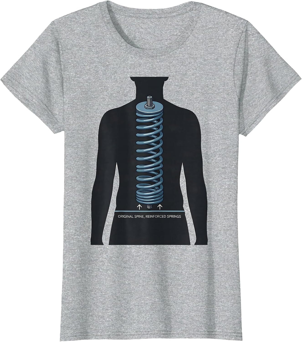 Original Spine Reinforced Springs Classic Muscle Car T-Shirt - Heather Grey