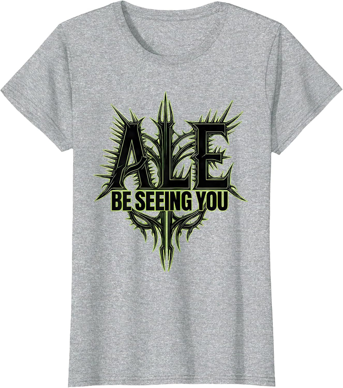 Ale Be Seeing You Funny Beer Drinking Design T-Shirt - Heather Grey