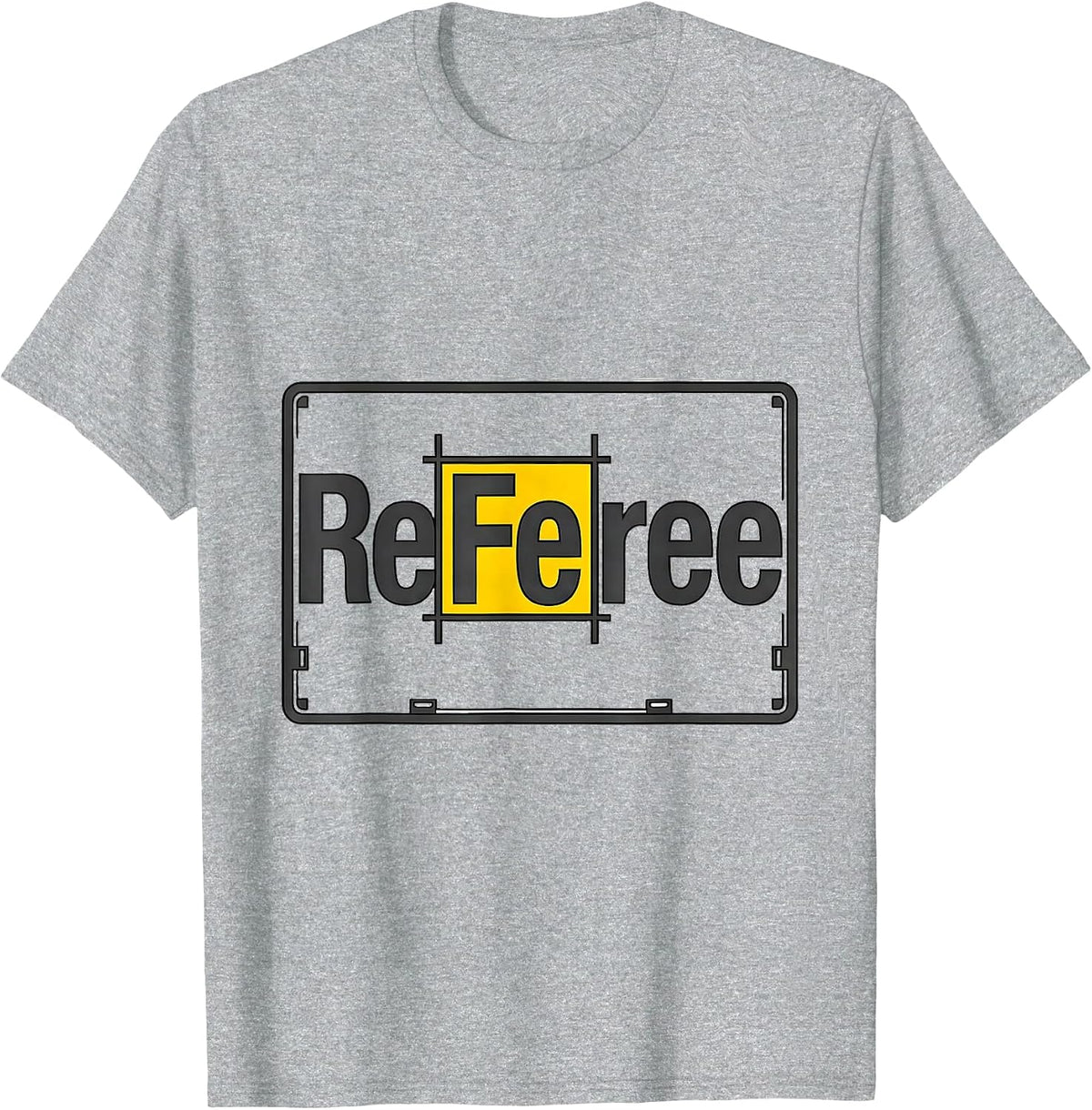 Men's ReFe ree Funny Iron Wordplay Science Humor T-Shirt - Heather Grey