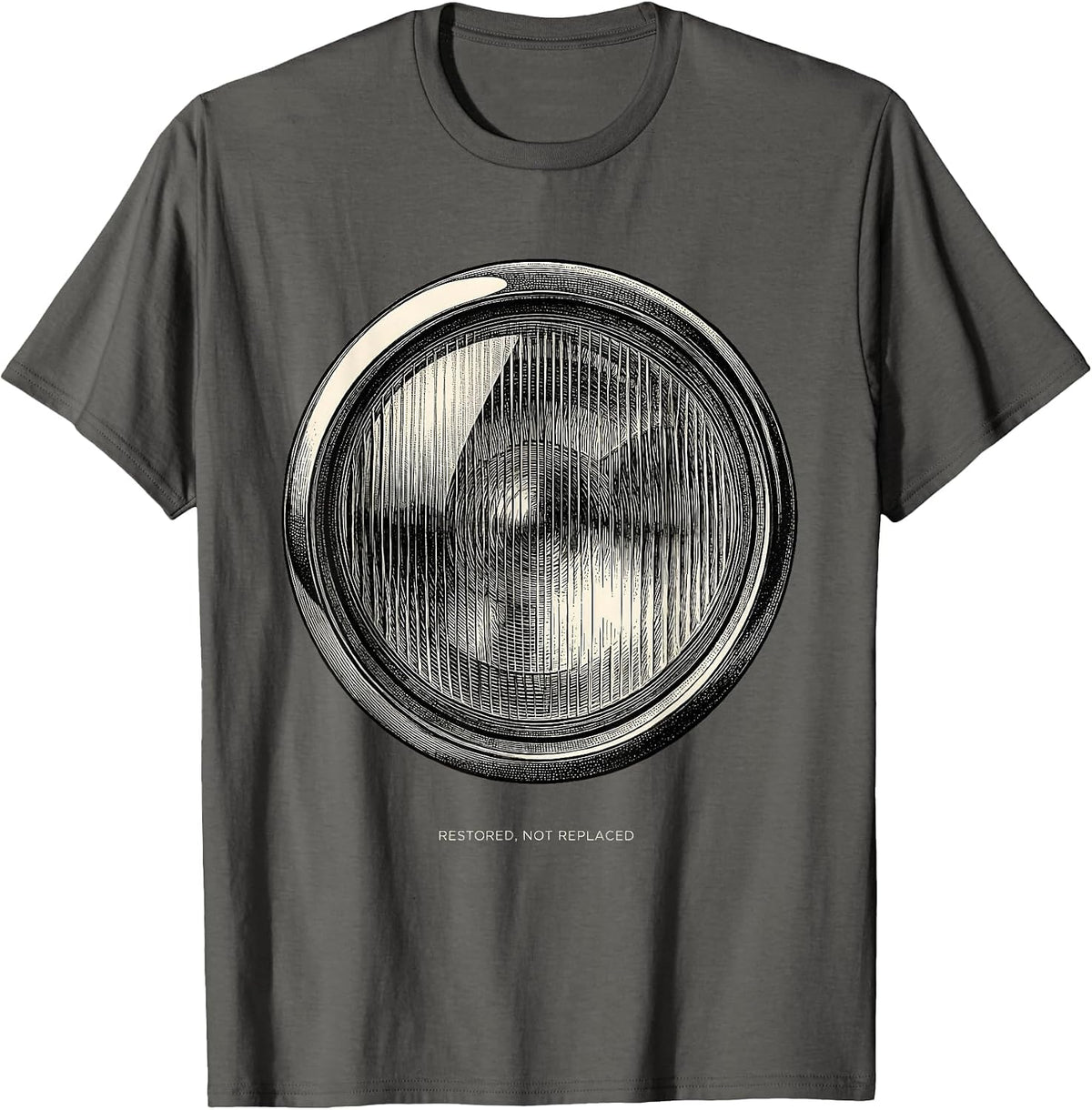 Restored, Not Replaced Vintage Car Guy Classic Car T-Shirt - Asphalt Grey